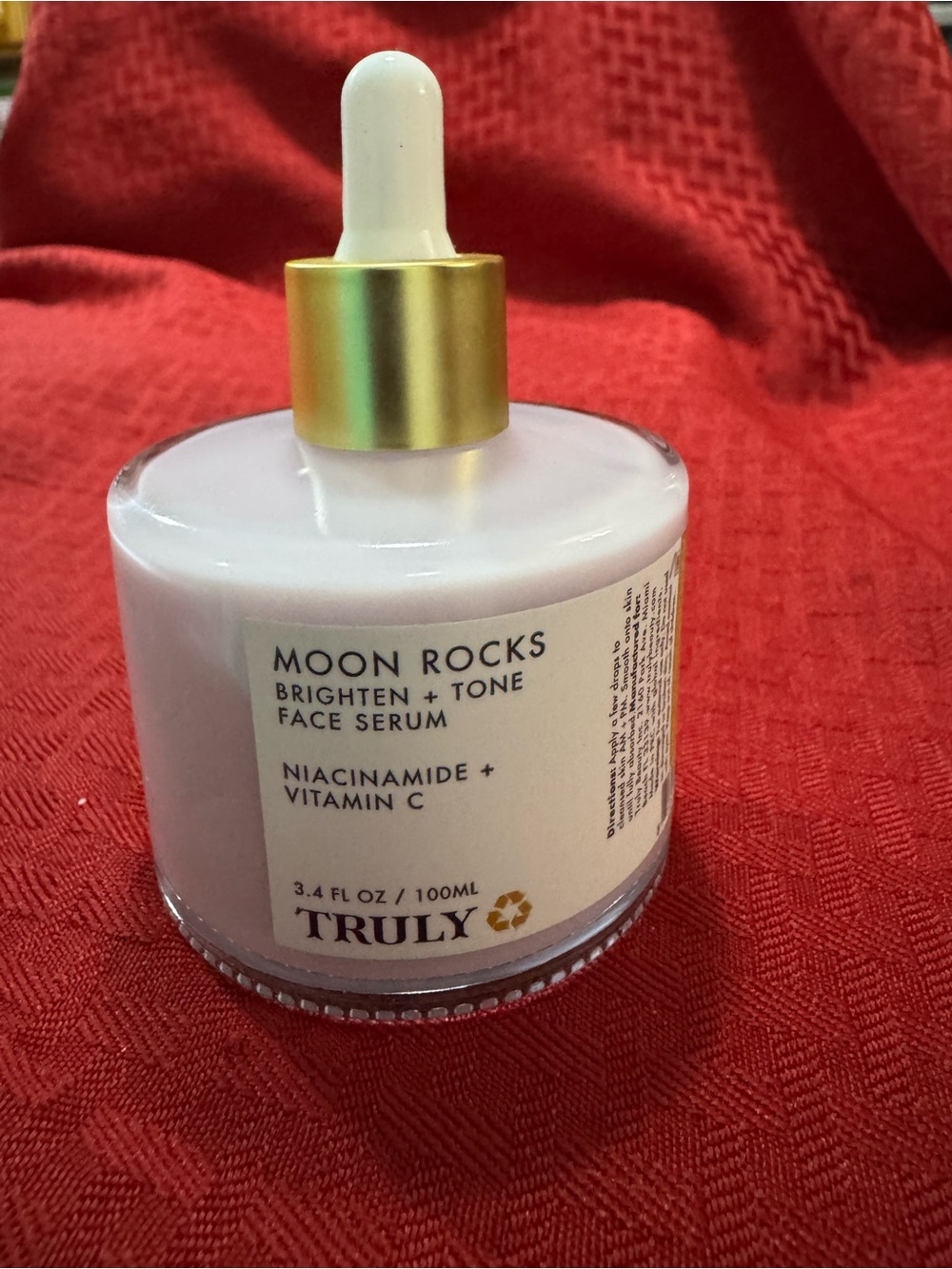 TRULY Moon Rocks Brighten + Tone Face Serum - White with Gold Dropper